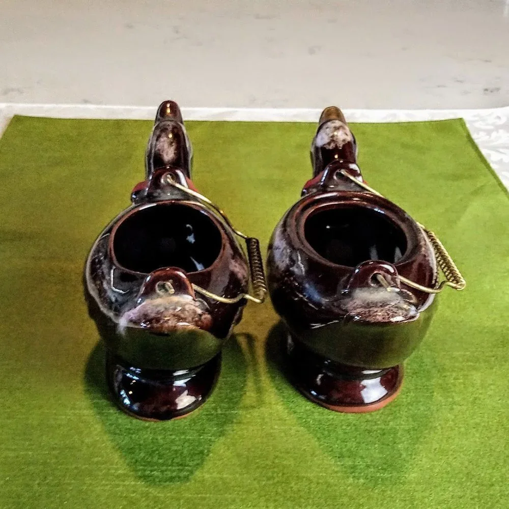 Vintage Porcelain Goose Duck Sugar Creamer Set